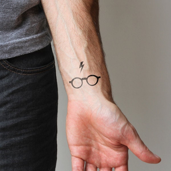 Harry Potter Glasses Temporary Tattoo Set of 2