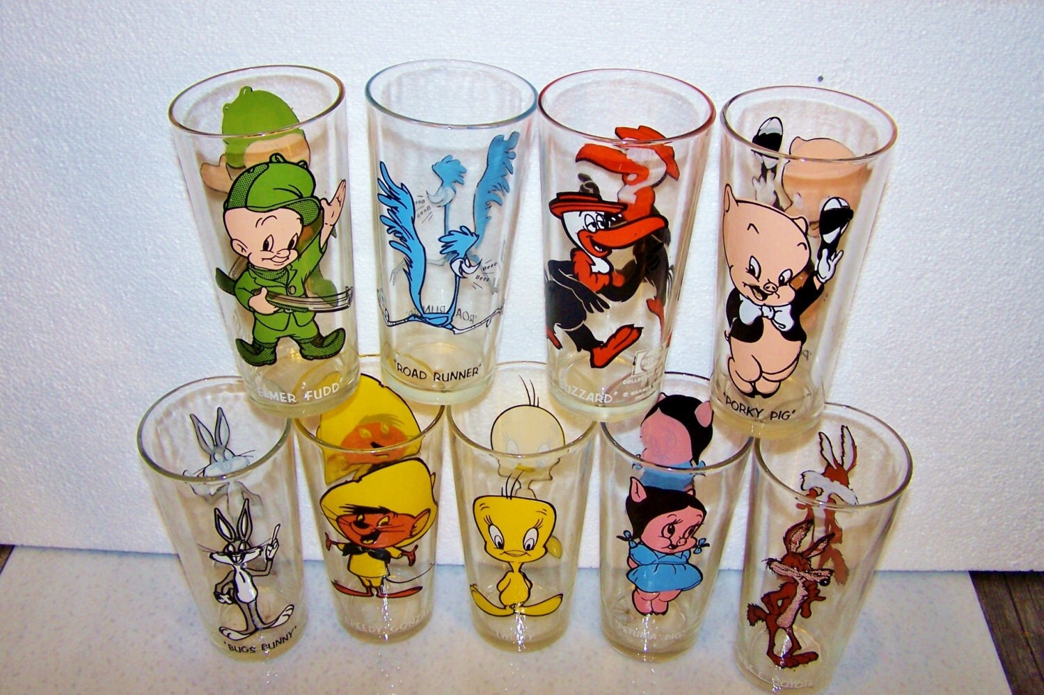 Cartoon Drinking Glasses Vintage Pepsi Collector Series Warner