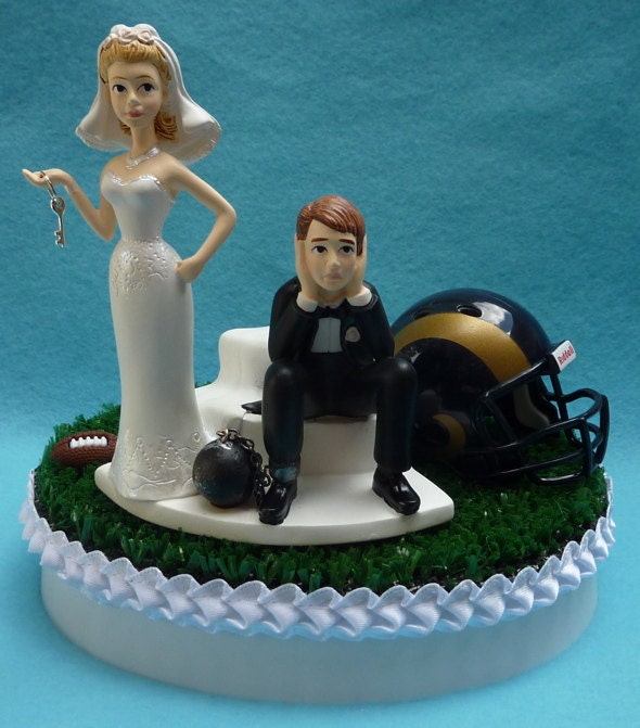  Wedding  Cake  Topper  Los  Angeles  Rams LA Football Themed Ball