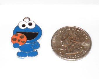 Cookie Monster Enamel Pendant Charm(s) Only