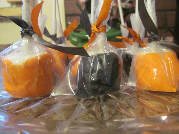 Halloween Marshmallow Pops - Party Favors Orange, Black, Trick or Treat