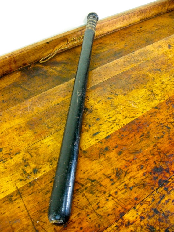Vintage Police Baton Billy Club Police Night Stick Wooden