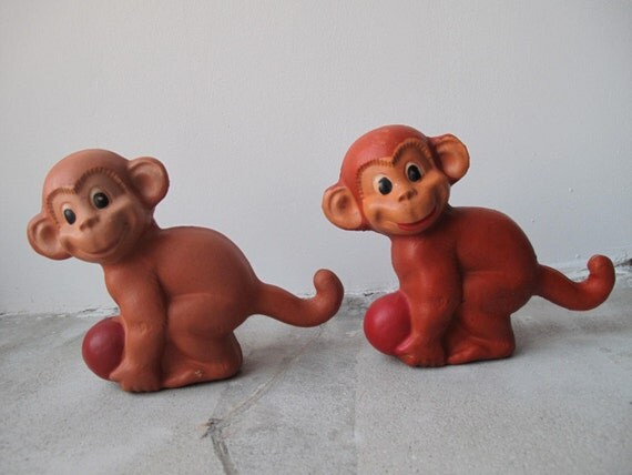 1960's toy stuffed monkey