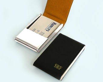 Leather Business Card Case- Personalized Business Card Case - A Graduation Gift to Remember
