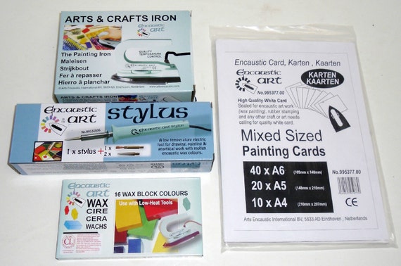 stylus wax art Kit Art Iron, Stylus Wax Encaustic 16 w/ Factory Second Blocks,
