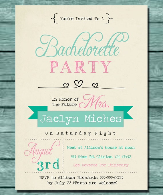 Bachelorette Party Invitation Wording Asking For Money 1