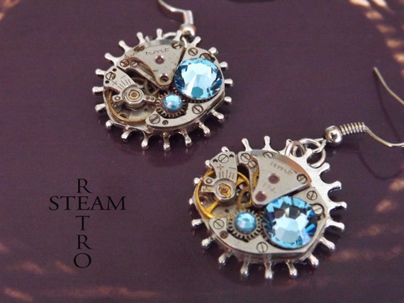 10% off sale17 Steampunk Blue Ice Earrings - Steampunk Jewelry by Steamretro - Steampunk earrings - Christmas gift by SteamRetro steampunk buy now online 10% off sale17 Steampunk Blue Ice Earrings - Steampunk Jewelry by Steamretro - Steampunk earrings - Christmas gift by SteamRetro steampunk buy now online