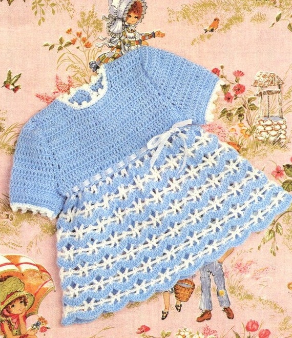 for books crochet pattern babies Babies CROCHET  DRESS 12 to Birth  Pattern ADORABLE Download Instant