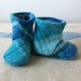 baby pure wool Juniper boots in ocean and sea size 3 - 6 months