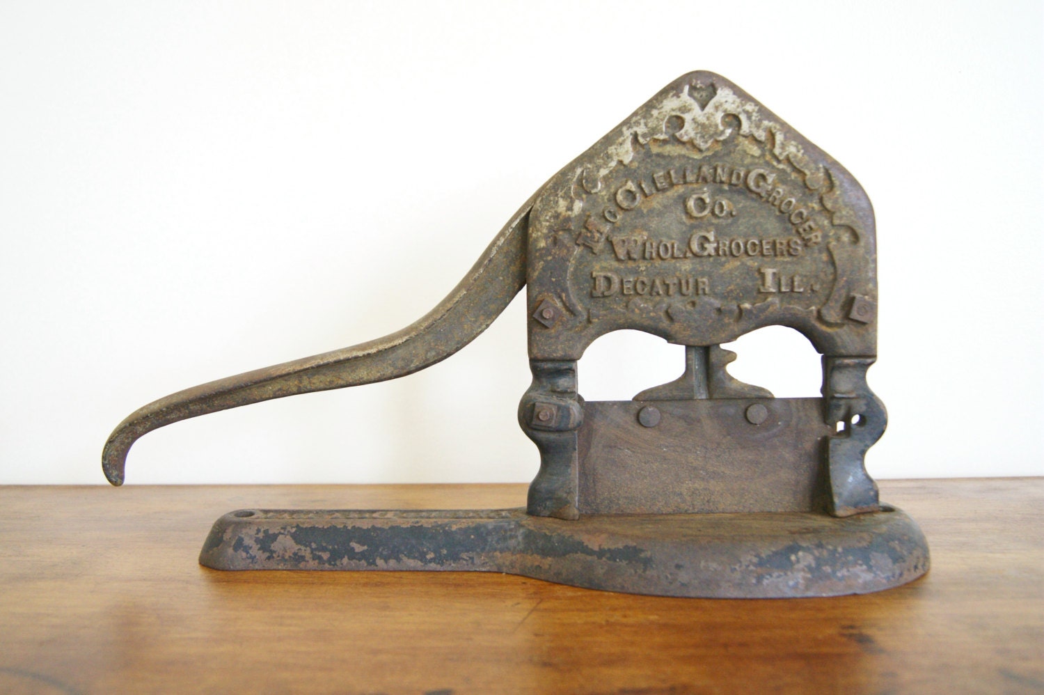 Vintage Grocery Tobacco Cutter 1914 Illinois Advertising