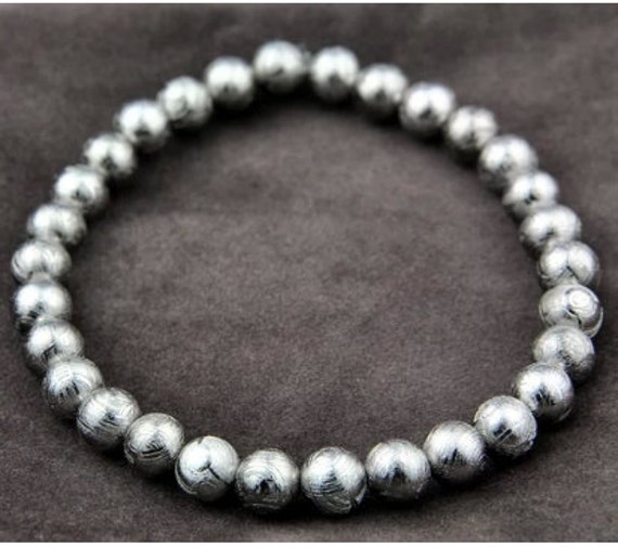 Genuine Gibeon Meteorite Round Beads 6MM AAA Grade Natural
