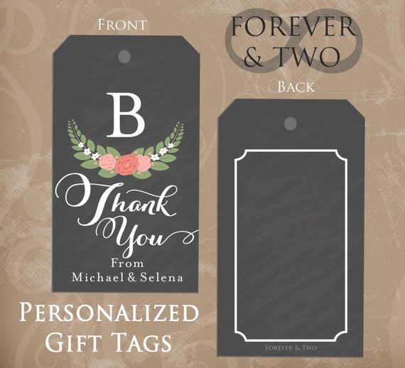 Personalized Gift Tags - Wedding gift tag - Favor Gift tag - Thank You ...