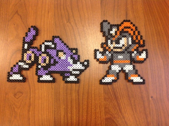 Bass and Treble Set of 2 Perler Bead Sprites by VGPerlers on Etsy