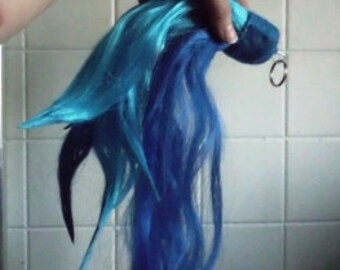 Vinyl scratch Two tone Blue DJ Pon 3 Unicorn Horse My Little Pony Tail Cosplay