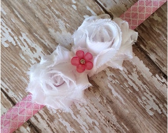 mauve cluster shabby chic headband think pink bows light pink shabby chic flower butterfly by mauve cluster shabby chic headband think pink bows light pink shabby chic flower butterfly by