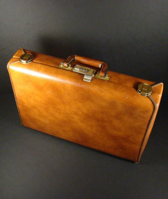 Vintage Leather briefcase Airway attache