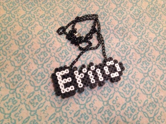 Emo Kawaii Pixel Perler Bead Necklace By Fatkawaii On Etsy