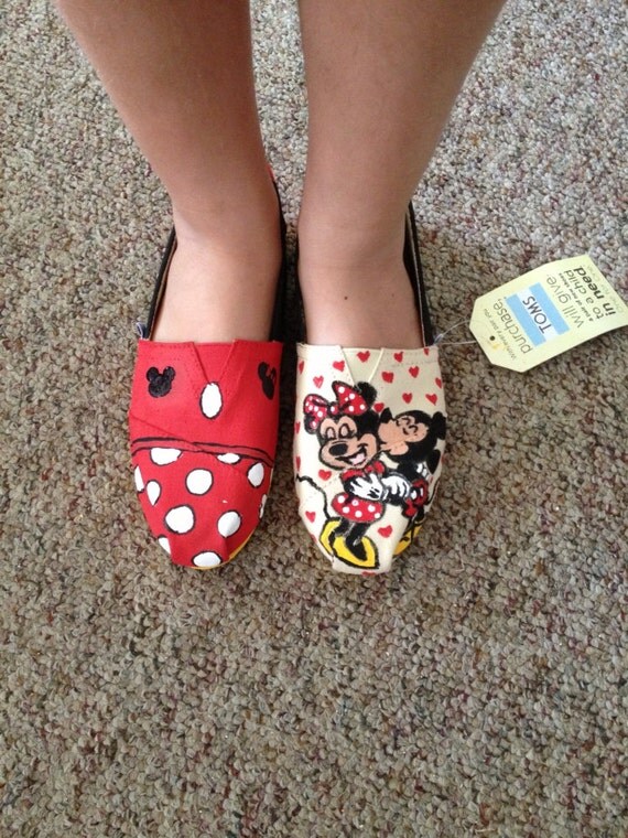 Items similar to Minnie Mouse TOMS on Etsy