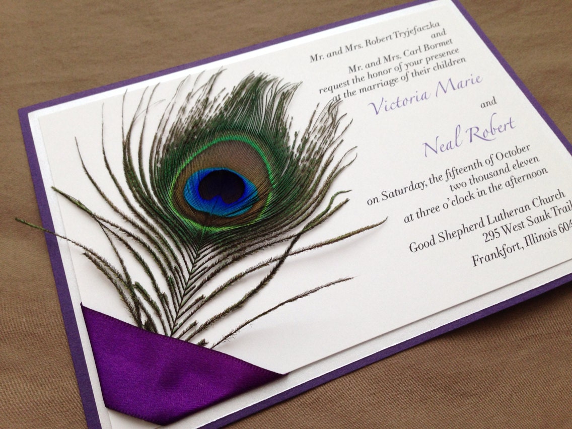 Peacock Invitations Wedding 2