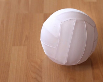 Volleyball Gift, Real Size Fabric covered Balloon Volleyball, Very Light Ball, White Volleyball
