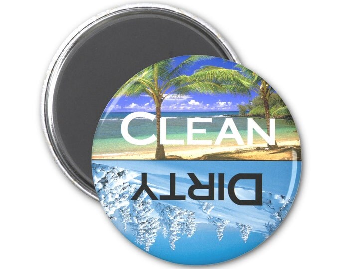 Beach and Ski Clean Dirty Dishwasher Magnet