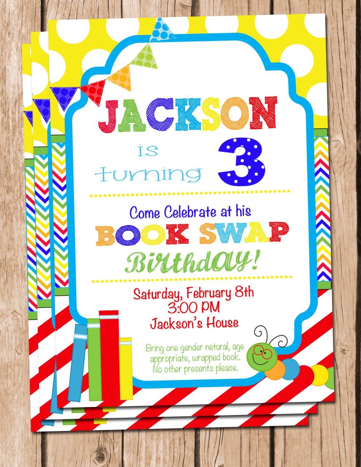 Book Swap Invitation Book Swap Birthday Party Book Swap