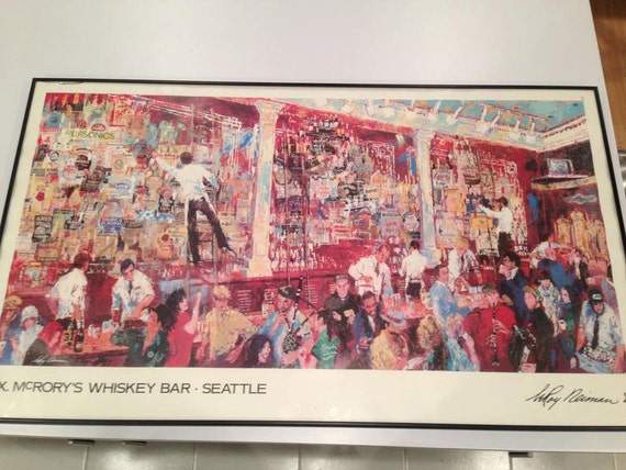 Leroy Neiman F.X. McRory's Whiskey Bar Seattle Poster