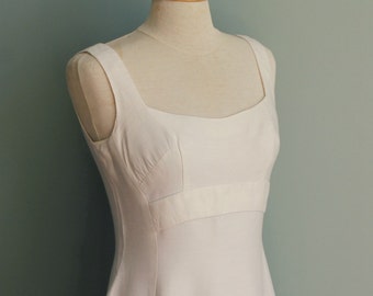 Vintage White Mini Dress from Lilli Diamond S/M//Vintage white dress for summer, most suitable for size S/M