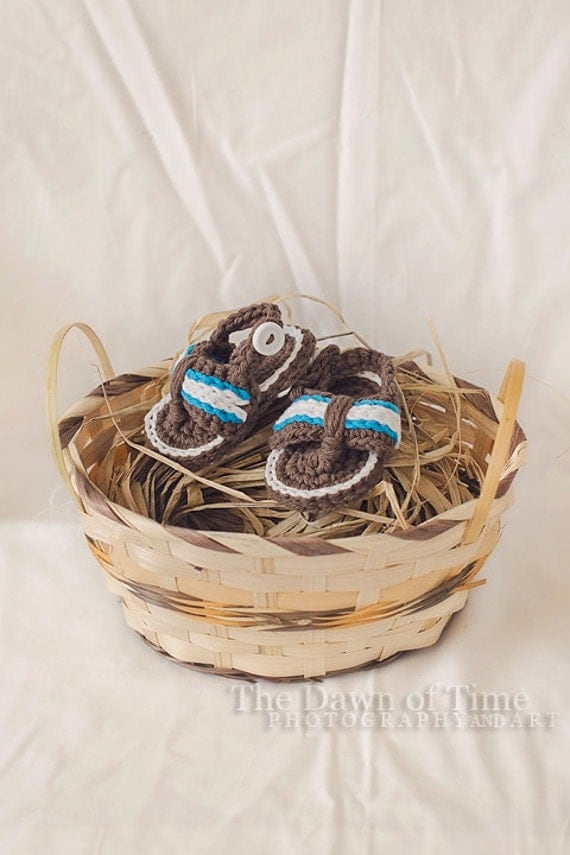 Crochet baby boy sandals by NLovingHandZ on Etsy