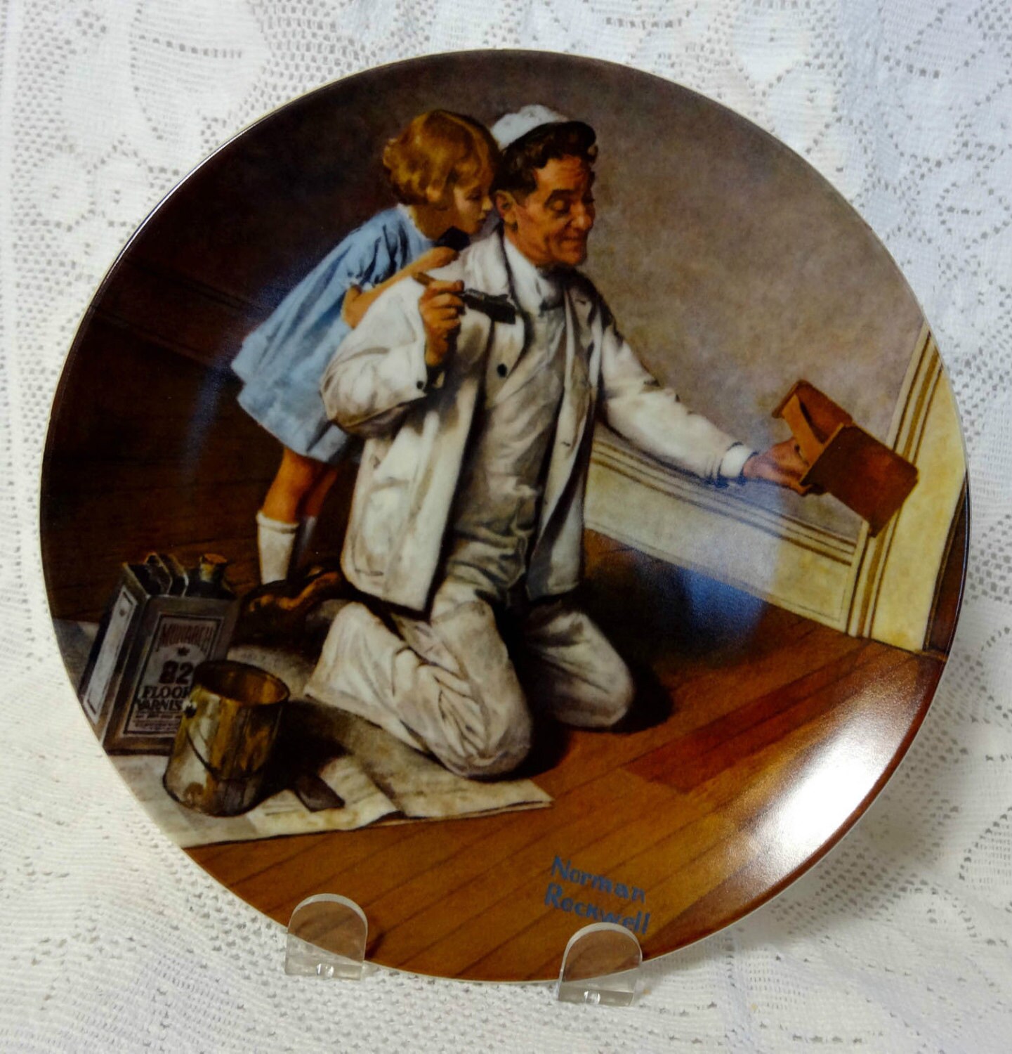 Norman Rockwell Wall Plate The Painter Heritage Collection E