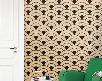 Removable vinyl self-adhesive modern Wallpaper wall sticker - Rising suns pattern C003