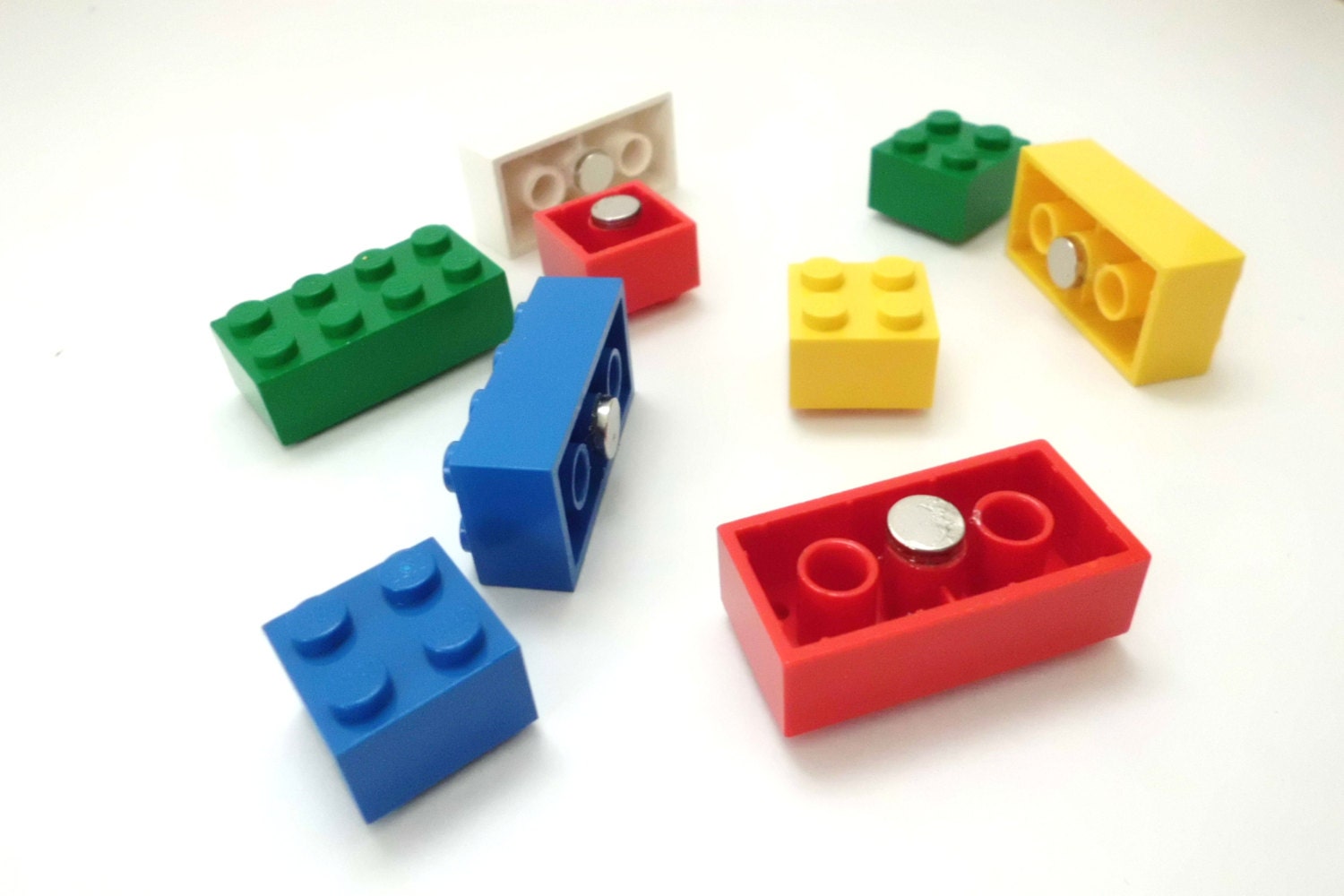 Magnets made with LEGO bricks teacher gift by TimelessToyBox