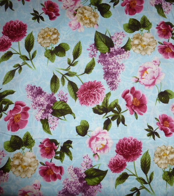 Cotton Fabric, Quilt Fabric, Home Decor,Nature's Flora, Kaufman, ATD ...