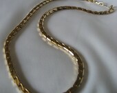 Vintage 18K Gold-Filled Stacked Necklace, Simple Gold Necklace, Thick Necklace, Heavy Gold Necklace, Retro Necklace, Gold Filled, Elegant