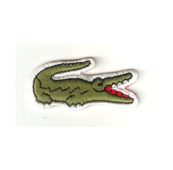 Crocodile Logo iron on patch Crocodile E074 by happysupply on Etsy