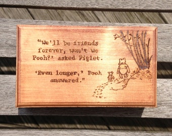 Winnie the Pooh Quote Wooden Box