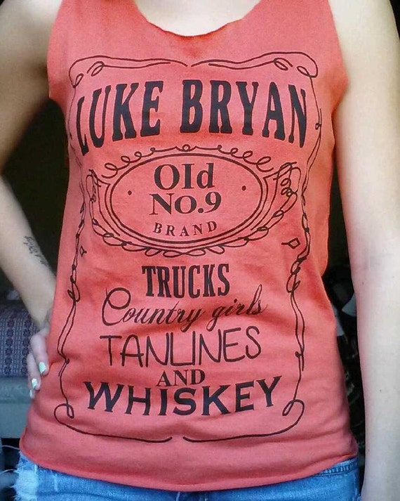 Items similar to NEW Coral Luke bryan whiskey shirt MEDIUM on Etsy