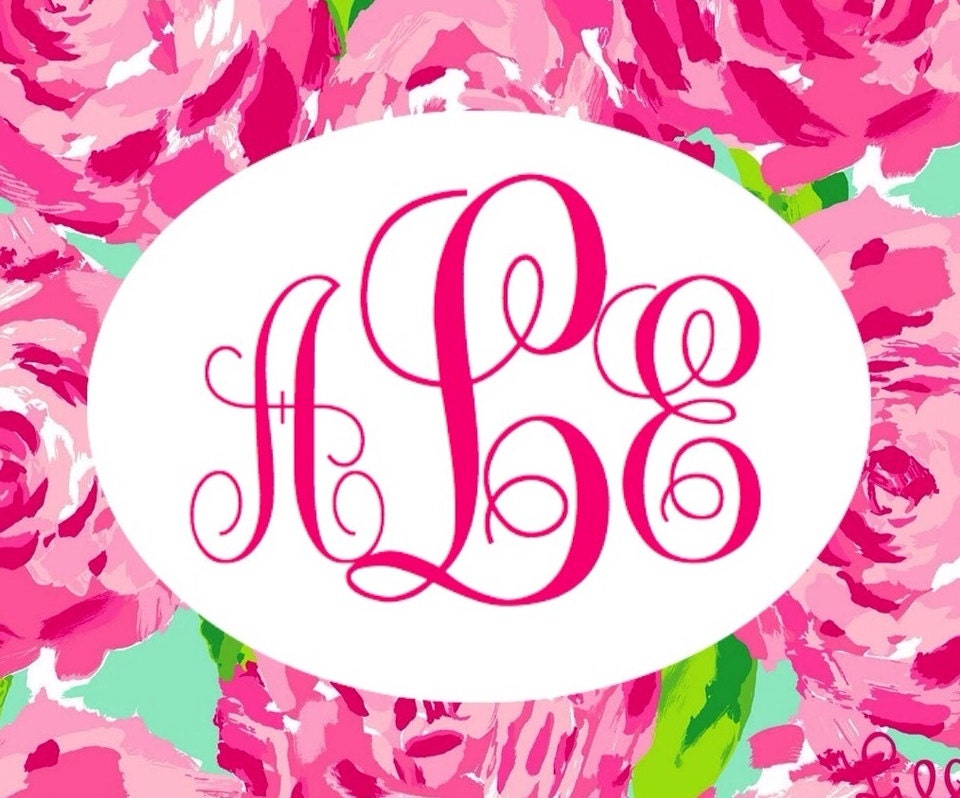 Items similar to Lilly Pulitzer Monogram Background for Computer or ...