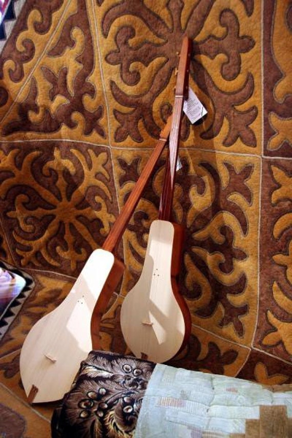 Handmade Kyrgyz traditional musical instrument Komuz