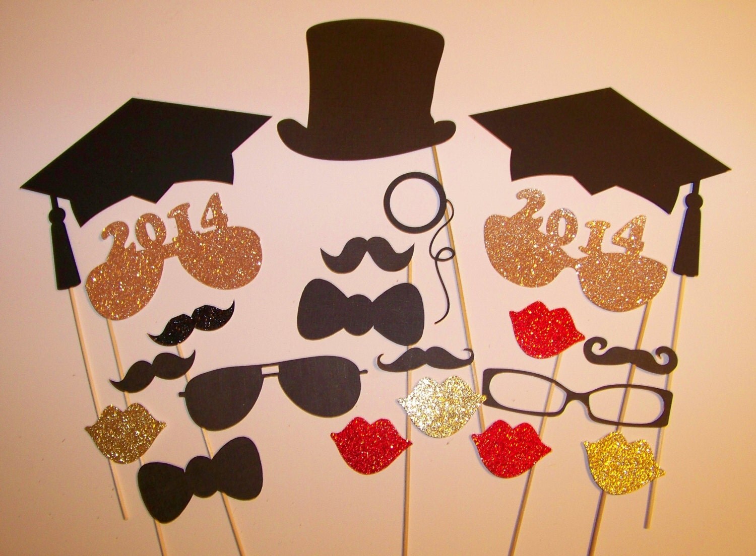 Photo Booth Props 21 pc Graduation Photobooth Props with