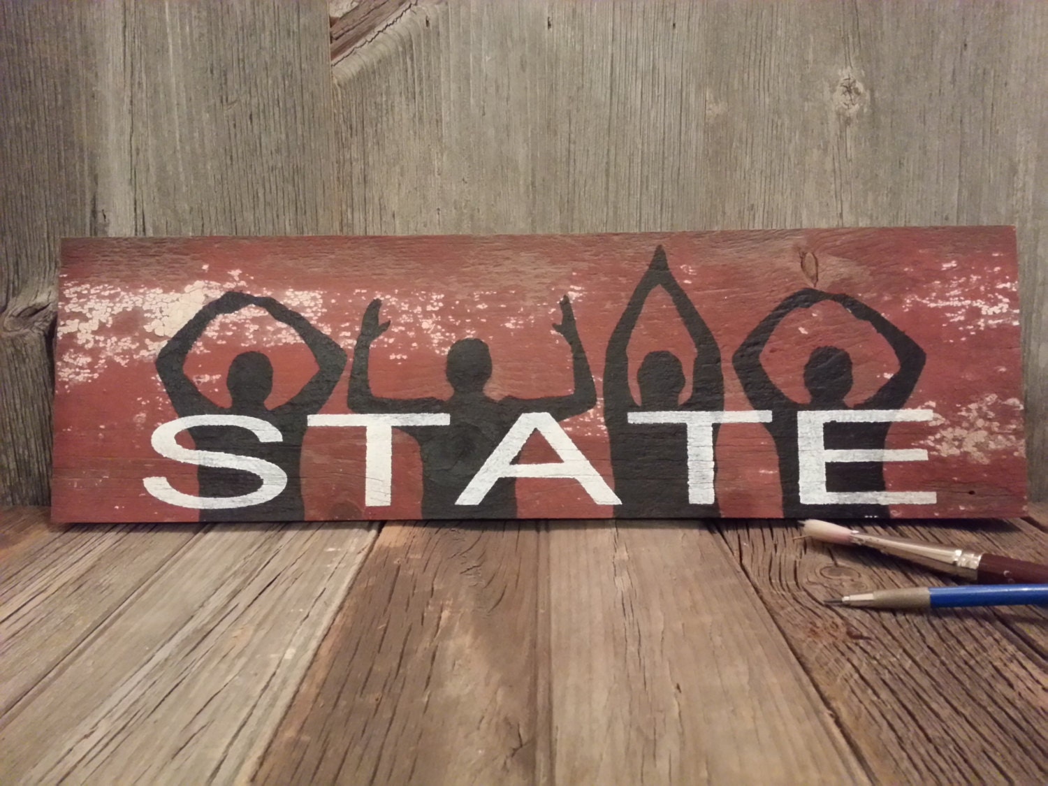 Ohio State Reclaimed Wood Sign O H I O Sign Go by RusstyBucket