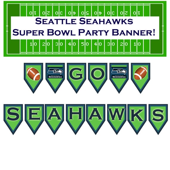 NFL Seattle Seahawks superbowl banner printable by DecorAtYourDoor