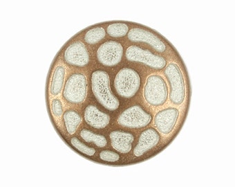 Metal Buttons - Dews Pattern Copper White Metal Shank Buttons - 20mm - 3/4 inch - 6 pcs