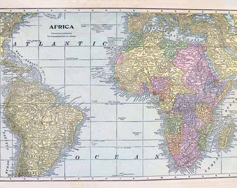 Print of Map-The Solar System 1892 Atlas