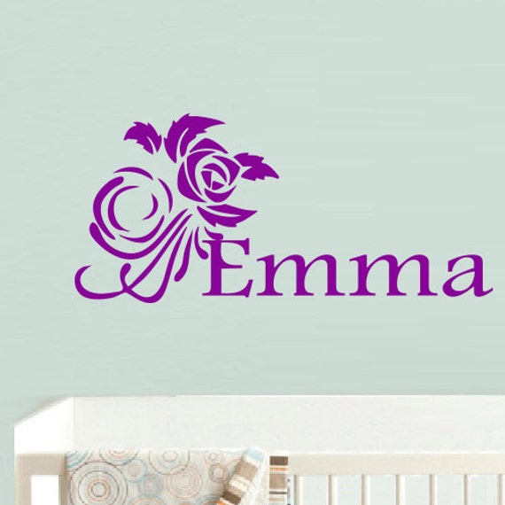 Wall decal decor decals art Emma name by DecorWallDecals on Etsy