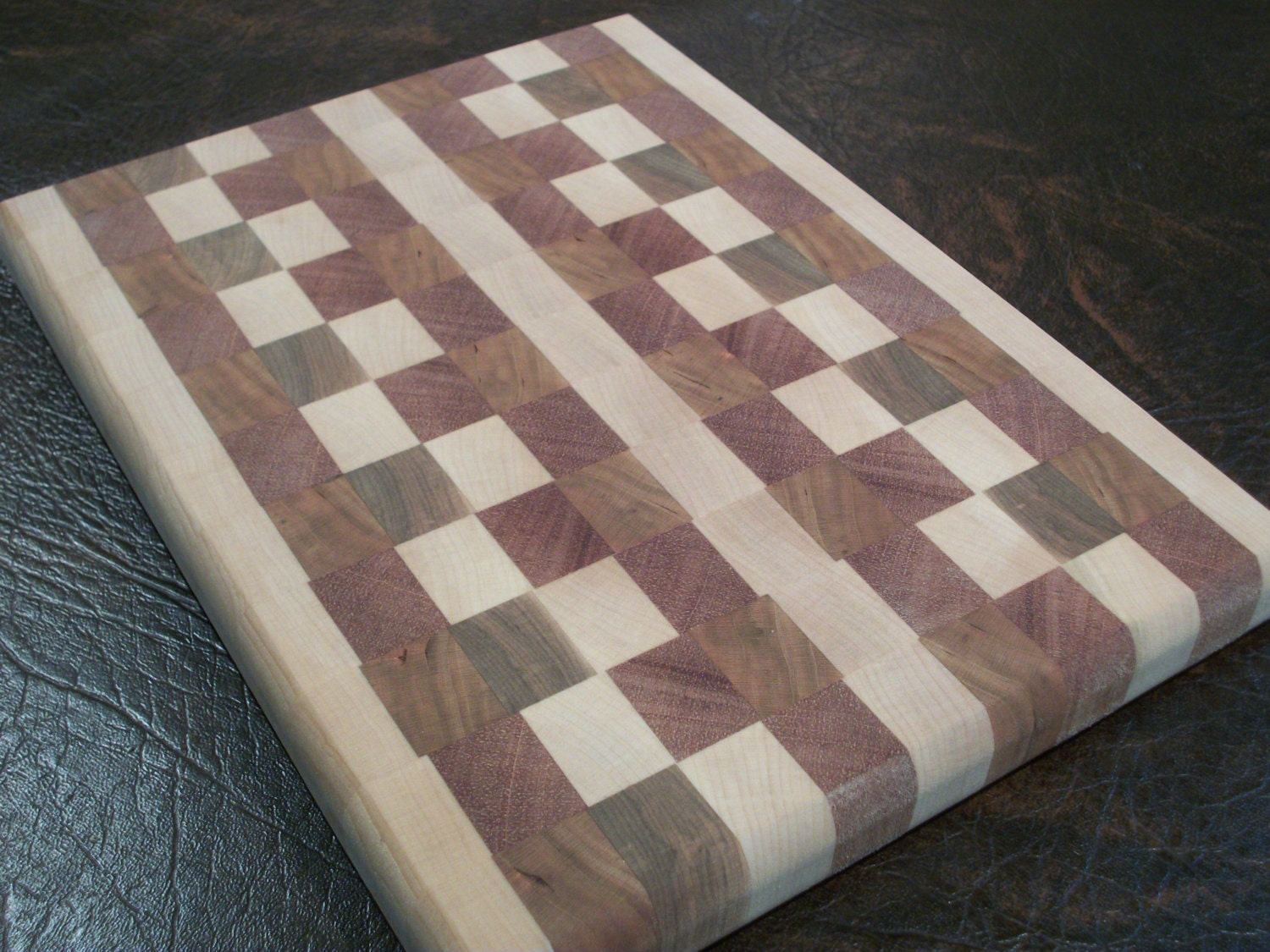 Handmade wooden end grain cutting board