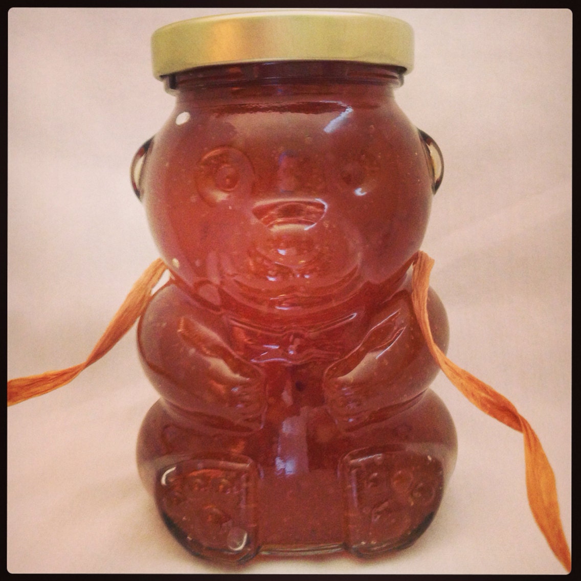 12.5oz Pecan Honey Jelly Glass Bear Jar