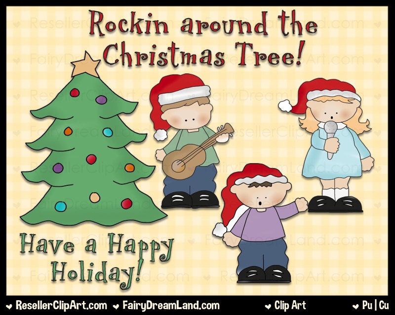 rocking around the christmas tree digital clip by rocking around the christmas tree digital clip by