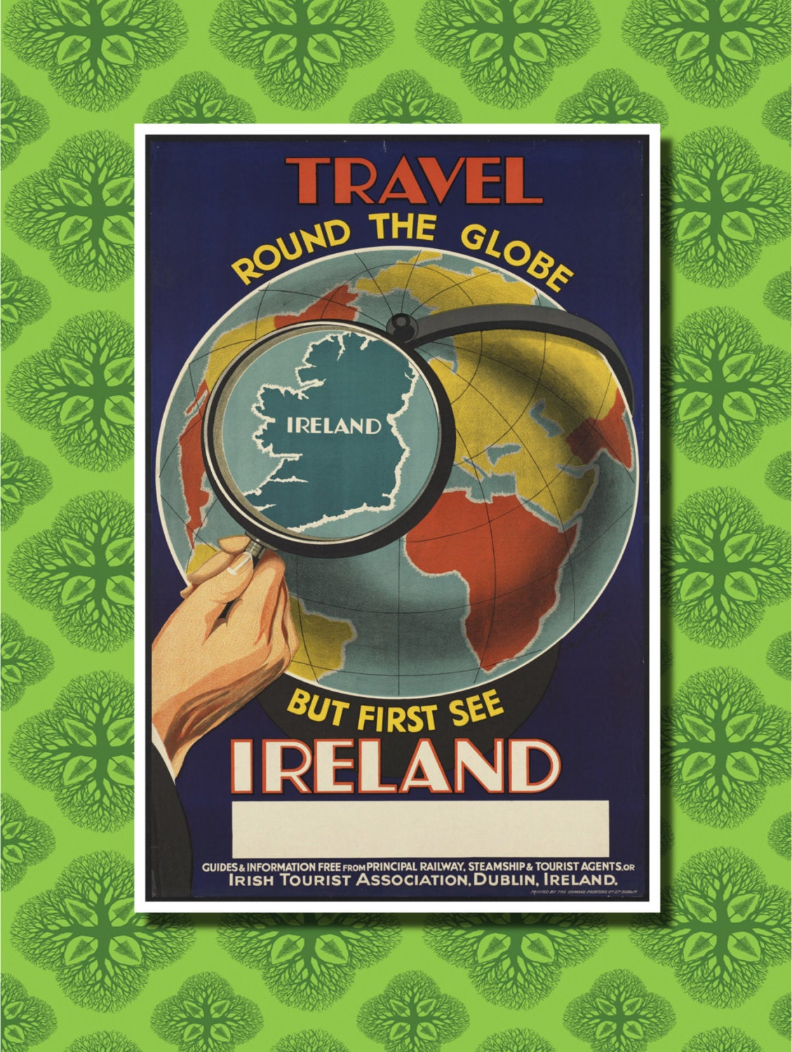 Ireland Travel Poster Wall Decor 7 print by TheWorldTravelers