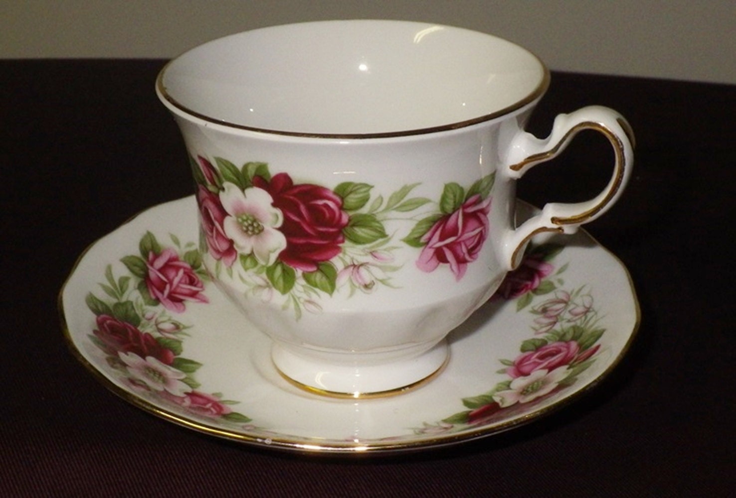 Queen Anne Tea Cup and Saucer pattern 8499 English bone china